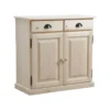 Buffet En Bois Brut 2 Portes 2 Tiroirs