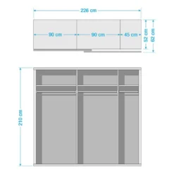 Armoire à Portes Coulissantes Quadra II -Pas Cher Vidaxl Magasin 1000076370 220127 0743190000500 SKETCH DETAILS P000000001000076370 sketch