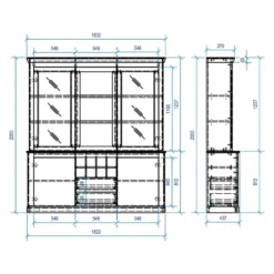 Vaisselier Lewk 15 Vaisselier Lewk -Pas Cher Vidaxl Magasin 1000136070 181219 14223700027 GALLERYIMAGES P000000001000136070