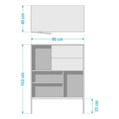 Buffet Haut Coogee II 19 Buffet Haut Coogee II -Pas Cher Vidaxl Magasin 1000200158 211018 083456000523 SKETCH DETAILS P000000001000200158 sketch