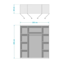 Armoire Woodston -Pas Cher Vidaxl Magasin 1000208526 200319 10231900027 SKETCH DETAILS P000000001000208526 sketch