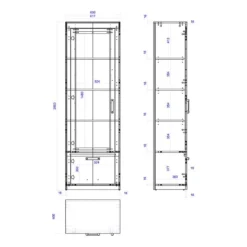 Vitrine Buzan I -Pas Cher Vidaxl Magasin 1000223909 210202 14162100002 SKETCH DETAILS P000000001000223909 sketch