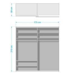 Armoire à Portes Coulissantes Santiago -Pas Cher Vidaxl Magasin 1000231356 201211 10255000032 SKETCH DETAILS P000000001000231356 sketch