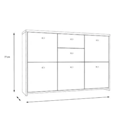 Buffet Rison IV 22 Buffet Rison IV -Pas Cher Vidaxl Magasin 1000272373 210819 07024600101 SKETCH DETAILS P000000001000272373 sketch