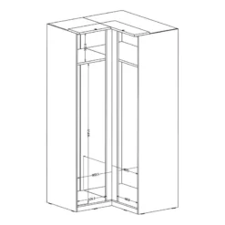 Armoire D’angle Optima -Pas Cher Vidaxl Magasin 1000337682 220309 501 SKETCH DETAILS P000000001000337682 sketch
