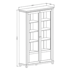 Vitrine Haute Emmanuela -Pas Cher Vidaxl Magasin 1000339983 220317 500 SKETCH DETAILS P000000001000339983 sketch