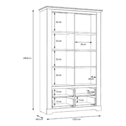 Vitrine Sandvik 15 Vitrine Sandvik -Pas Cher Vidaxl Magasin 1000342502 220331 501 SKETCH DETAILS P000000001000342502 sketch