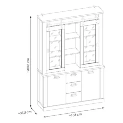Vaisselier Shutter II -Pas Cher Vidaxl Magasin 1000348682 220505 500 SKETCH DETAILS P000000001000348682 sketch