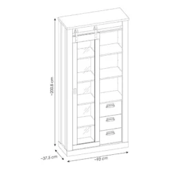 Vitrine Shutter -Pas Cher Vidaxl Magasin 1000348691 220505 500 SKETCH DETAILS P000000001000348691 sketch