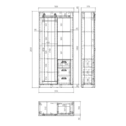 Vitrine Shutter -Pas Cher Vidaxl Magasin 1000348691 220505 501 SKETCH DETAILS P000000001000348691 sketch