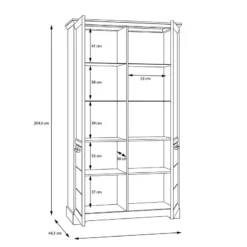 Vitrine Double New Dessa -Pas Cher Vidaxl Magasin 1000358000 220616 501 SKETCH DETAILS P000000001000358000 sketch