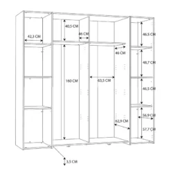 Armoire Claris -Pas Cher Vidaxl Magasin 1000365751 220901 501 SKETCH DETAILS P000000001000365751 sketch