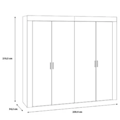 Armoire à Portes Battantes Kamalus -Pas Cher Vidaxl Magasin 1000388195 230519 500 SKETCH DETAILS P000000001000388195 sketch