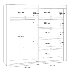 Armoire à Portes Battantes Kamalus -Pas Cher Vidaxl Magasin 1000388195 230519 501 SKETCH DETAILS P000000001000388195 sketch