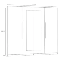 Armoire à Portes Battantes Heideck -Pas Cher Vidaxl Magasin 1000388200 230519 500 SKETCH DETAILS P000000001000388200 sketch