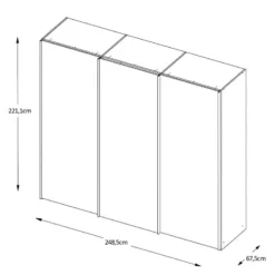 Staud Armoire à Portes Coulissantes Includo B -Pas Cher Vidaxl Magasin 1000390490 230526 500 SKETCH DETAILS P000000001000390490 sketch