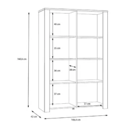 Vitrine Vassia 106 Cm -Pas Cher Vidaxl Magasin 1000399713 230801 500 SKETCH DETAILS P000000001000399713 sketch