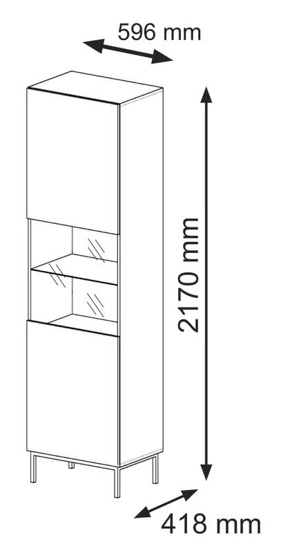 Armoire Vitrine RavennaB 60x42x217 8 Armoire Vitrine RavennaB 60x42x217 – Image 8