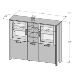 Buffet Vitré 5 Portes 18 Niches - BUCK 9 Buffet Vitré 5 Portes 18 Niches - BUCK -Pas Cher Vidaxl Magasin 3abe79a573154f819d5bfd1ac6bd291f