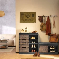 Commode à Chaussures Armoire FSB65-HG 17 Commode à Chaussures Armoire FSB65-HG -Pas Cher Vidaxl Magasin 4bec636bed054e23a009516fb61fc255