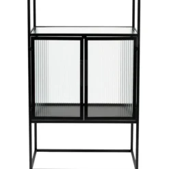 Vitrine 2 Portes Métal Et Verre Trempé