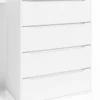 Commode Ruben 80cm Blanc 4 Tiroirs