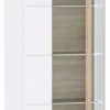 Meuble Vitrine Blanc Décor Bois Clair
