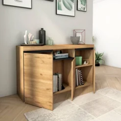 Buffet NATURALE Couleur 'Chêne/Noir' -Pas Cher Vidaxl Magasin 6ef90e0bbc344bd1845a08eef0bc4b8e