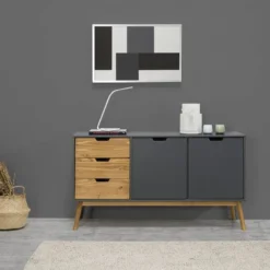 Buffet Java 3 Tiroir 2 Porte Anthracite -Pas Cher Vidaxl Magasin 7b5f7e5478a147f485ab66cc8d5dcc61