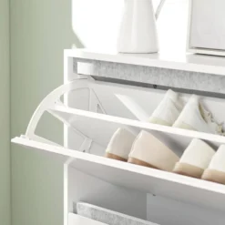 Meuble à Chaussures FSR134-W -Pas Cher Vidaxl Magasin 88b80321384b4f9ca582a39529518ab3