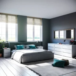 Commode Ruben 80cm Blanc & 3 Tiroirs -Pas Cher Vidaxl Magasin 97fffe70ae364eb5917ef0158ee00208