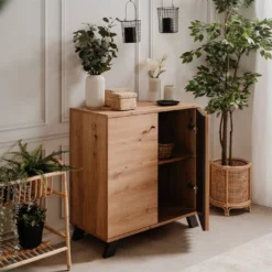 Petit Buffet 2 Portes - L80 Cm -Pas Cher Vidaxl Magasin 9a8d01e3d4fb45169f2762ce7792c7db