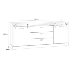 Buffet 214cm 2 Portes Coulissantes FARM 8 Buffet 214cm 2 Portes Coulissantes FARM -Pas Cher Vidaxl Magasin 9ab46e7994d04a198a5aee8db8192e17