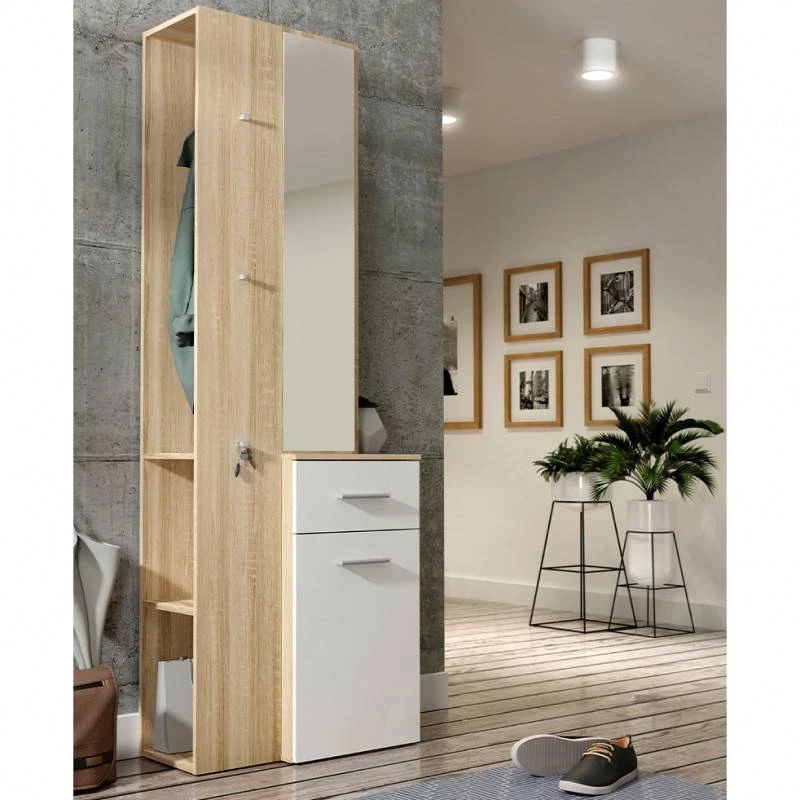 Meuble Entrée Miroir, Rangement - NINA 2 Meuble Entrée Miroir, Rangement - NINA – Image 2