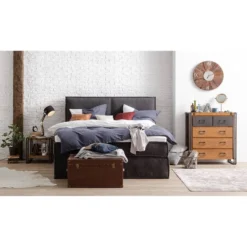 Buffet MANCHESTER 5 Tiroirs -Pas Cher Vidaxl Magasin beistelltisch manchester akazie massiv metall 4756832