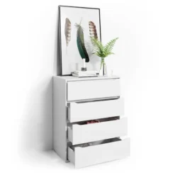 Commode Ruben 80cm Blanc 4 Tiroirs -Pas Cher Vidaxl Magasin c1d8076d3cff4bd0befa0c4e0ca9cf21