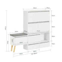 Meuble à Chaussures FSR134-W -Pas Cher Vidaxl Magasin c7d88790a31f4a148357bd8aea780391