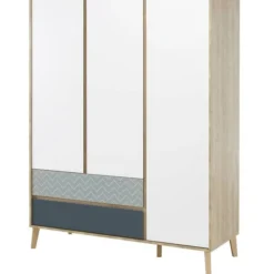 Armoire 3 Portes 2 Tiroirs Larvik