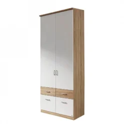 Armoire à Portes Battantes Bremen-Extra -Pas Cher Vidaxl Magasin drehtueren kombischrank bremen extra alpinweiss eiche sonoma 1357313