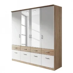 Armoire à Portes Battantes Bremen-Extra -Pas Cher Vidaxl Magasin drehtueren kombischrank bremen extra alpinweiss eiche sonoma dekor 334296