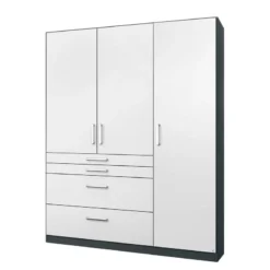 Armoire Homburg II -Pas Cher Vidaxl Magasin drehtuerenschrank homburg ii graumetallic 136 cm 3 tuerig ohne spiegeltuer en 4478348