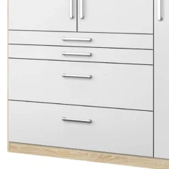 Armoire Homburg II -Pas Cher Vidaxl Magasin drehtuerenschrank homburg ii weiss eiche sonoma dekor 136 cm 3 tuerig ohne spiegeltuer en 4503920