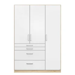 Armoire Homburg II -Pas Cher Vidaxl Magasin drehtuerenschrank homburg ii weiss eiche sonoma dekor 136 cm 3 tuerig ohne spiegeltuer en 4503924