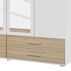 Armoire Rasant-Extra I -Pas Cher Vidaxl Magasin drehtuerenschrank rasant extra i alpinweiss eiche sonoma dekor 168 cm 4 tuerig 2 spiegeltueren 2671958