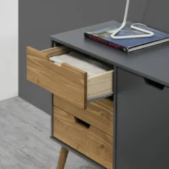 Buffet Java 3 Tiroir 2 Porte Anthracite -Pas Cher Vidaxl Magasin e61893f5cbb94539bdd58deb39834860