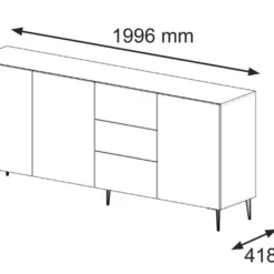Commode RavennaB 200x42x87 -Pas Cher Vidaxl Magasin ecf18cfcf32046ec804a127e4c63d4a8