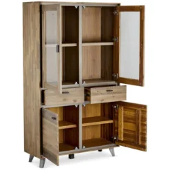 Armoire Vitrine Malaga Marron -Pas Cher Vidaxl Magasin fb6f1b889a254e7081557951a8b16b50