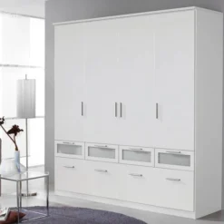 Armoire à Portes Battantes Bochum -Pas Cher Vidaxl Magasin rauch bochum drehtuerenschrank kombischrank alpinweiss absetzungen milchglas m ra ssk boc 966 1