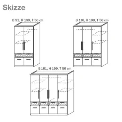 Armoire à Portes Battantes Bochum -Pas Cher Vidaxl Magasin rauch bochum drehtuerenschrank kombischrank alpinweiss absetzungen milchglas m ra ssk boc 966 2
