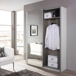 Armoire à Portes Coulissantes Minosa 11 Armoire à Portes Coulissantes Minosa -Pas Cher Vidaxl Magasin schwebetuerenschrank minosa alpinweiss hochglanz weiss 136 cm 2 tuerig 3308957